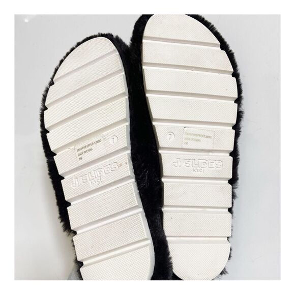 J Slides Scarlett Faux Fur Slippers size 7 - Picture 9 of 10